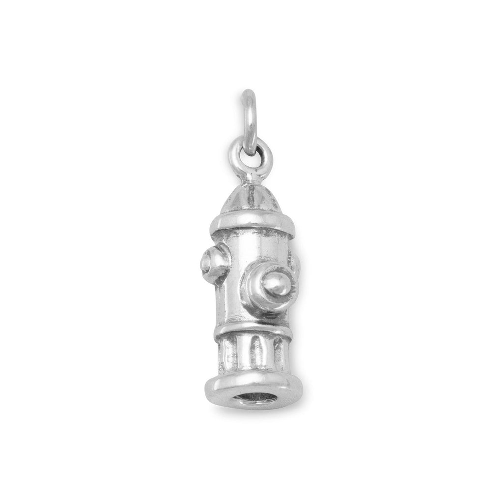 Oxidized 3D Fire Hydrant Charm