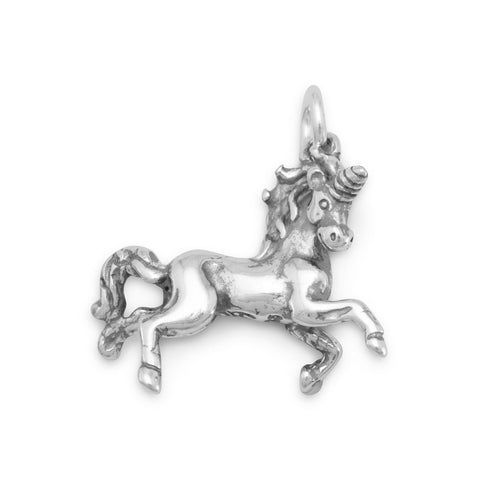 Trotting Beauty! Oxidized 3D Unicorn Charm