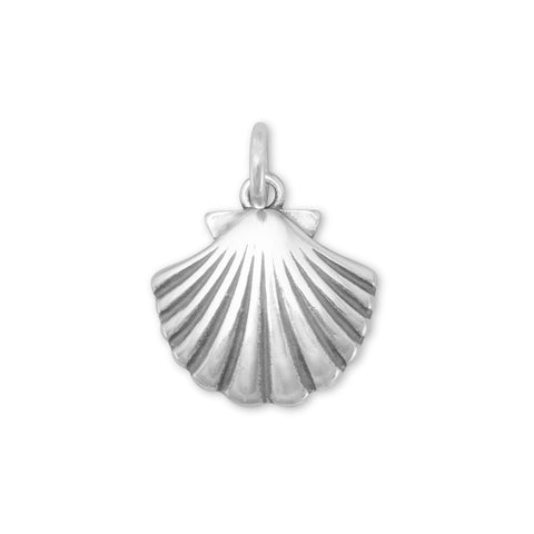 Oxidized Clam Shell Charm