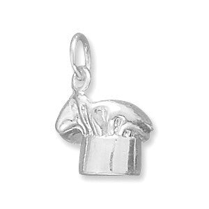 Oxidized 3D Chef's Hat Charm