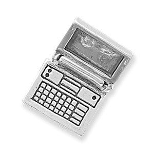 Oxidized 3D Movable Laptop Computer Charm