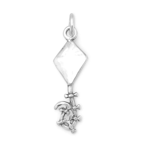 Oxidized 3D Kite Charm