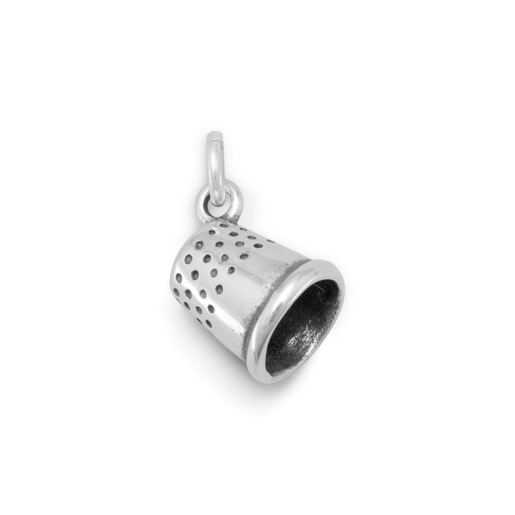 Oxidized 3D Thimble Charm