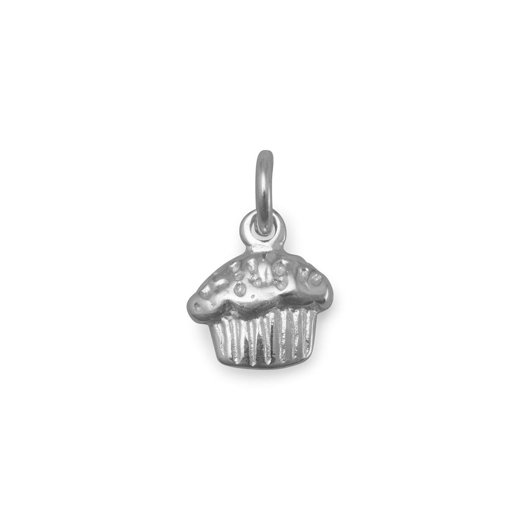 Double Sided Polished Cupcake Charm