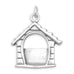 Oxidized Dog House Picture Frame Charm