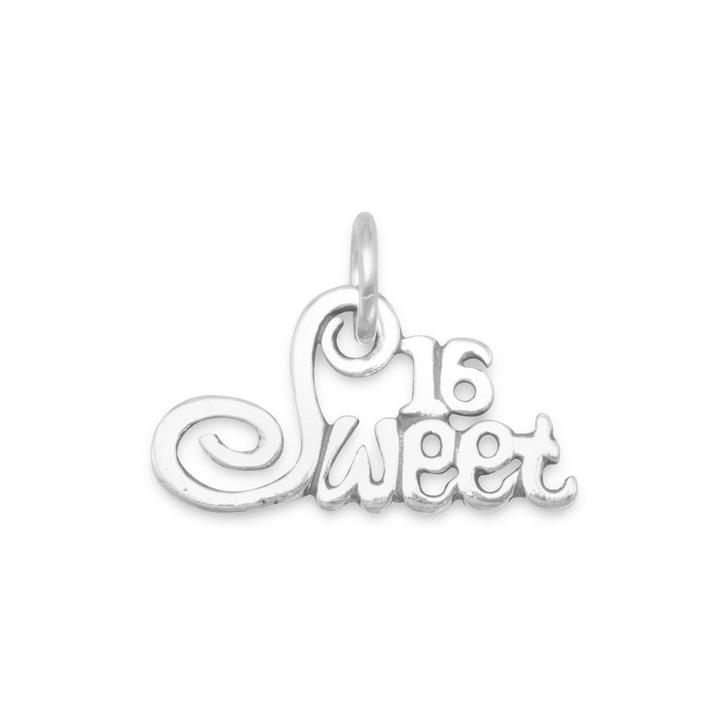 Oxidized Sweet 16 Charm