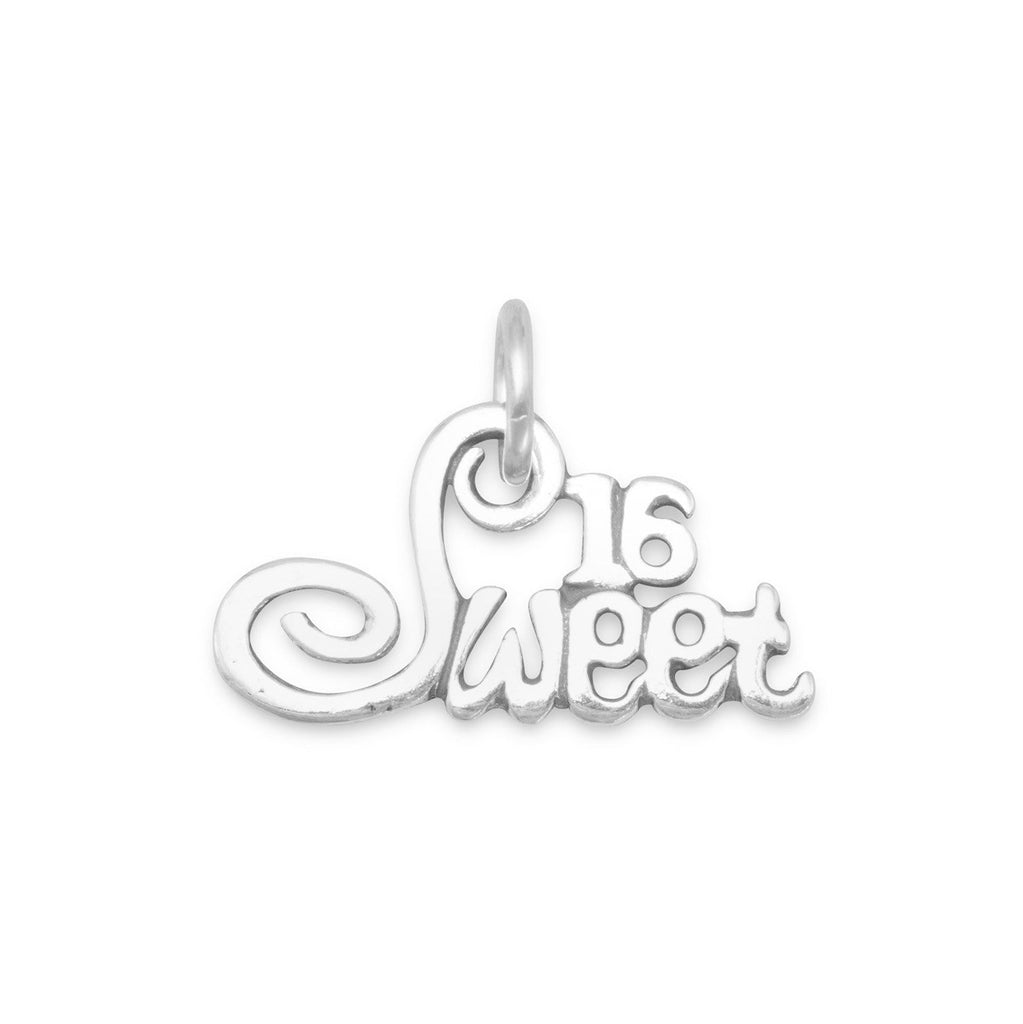 Oxidized Sweet 16 Charm