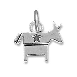 Oxidized Democratic Donkey Charm