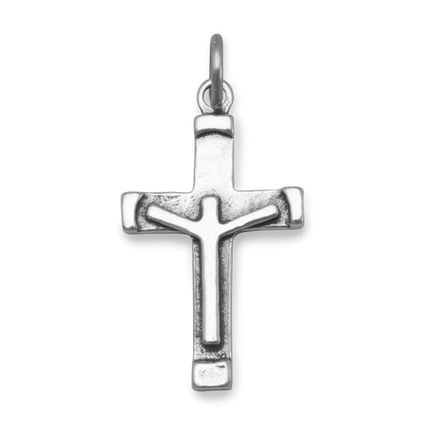 Oxidized Crucifix Charm