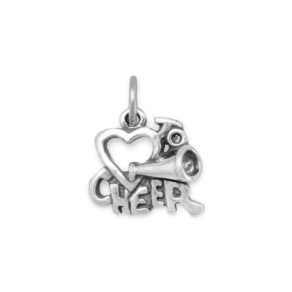 Oxidized Love to Cheer Charm