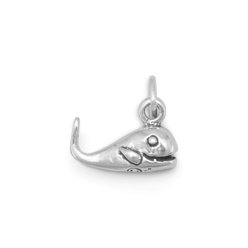 Whaley Happy! Oxidized 3D Cute Whale Charm