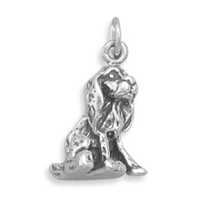 Oxidized 3D Cocker Spaniel Dog Charm