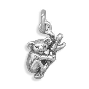 Oxidized 3D Koala in Tree Charm