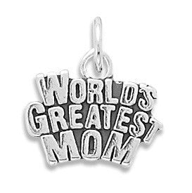 Oxidized World's Greatest Mom Charm