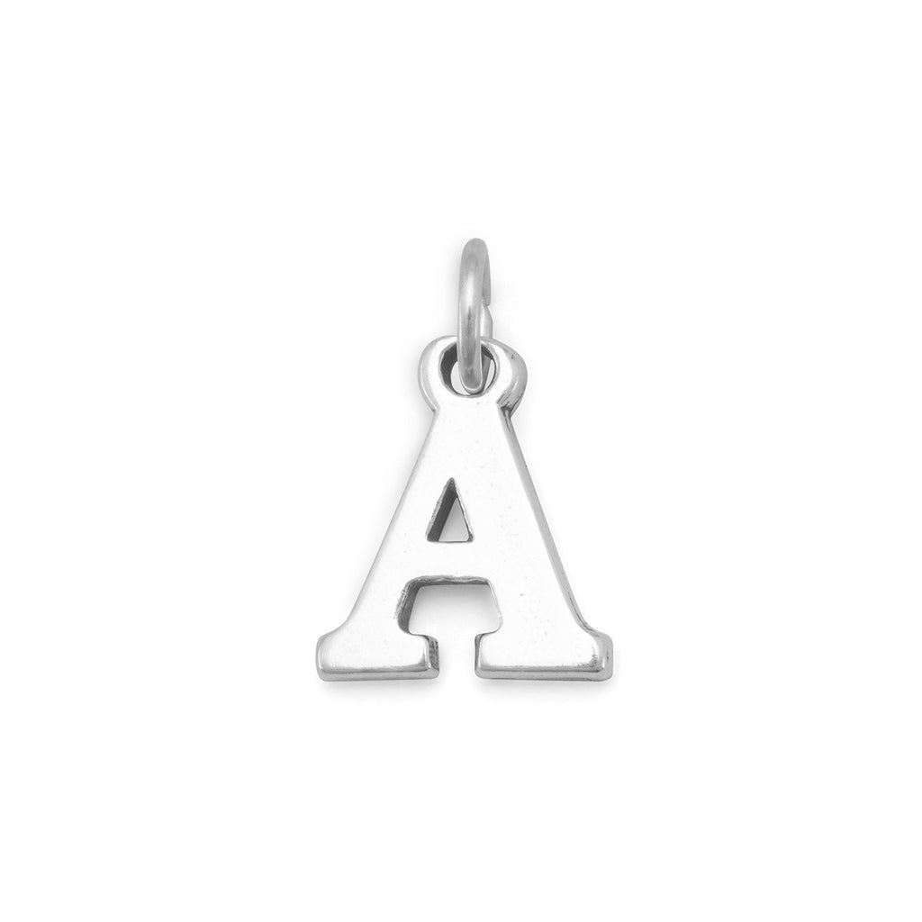 Oxidized Greek Alphabet Letter Charm - Alpha