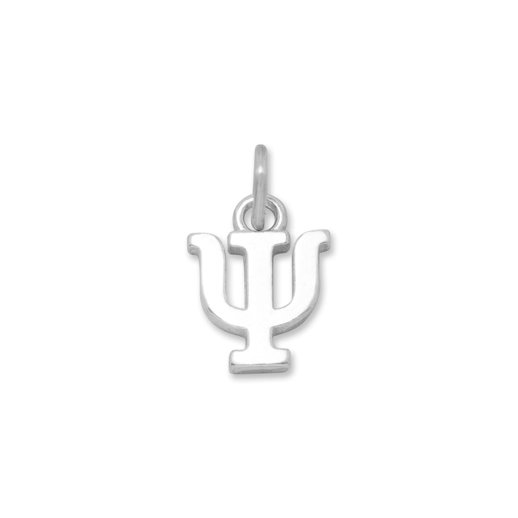 Oxidized Greek Alphabet Letter Charm - Psi