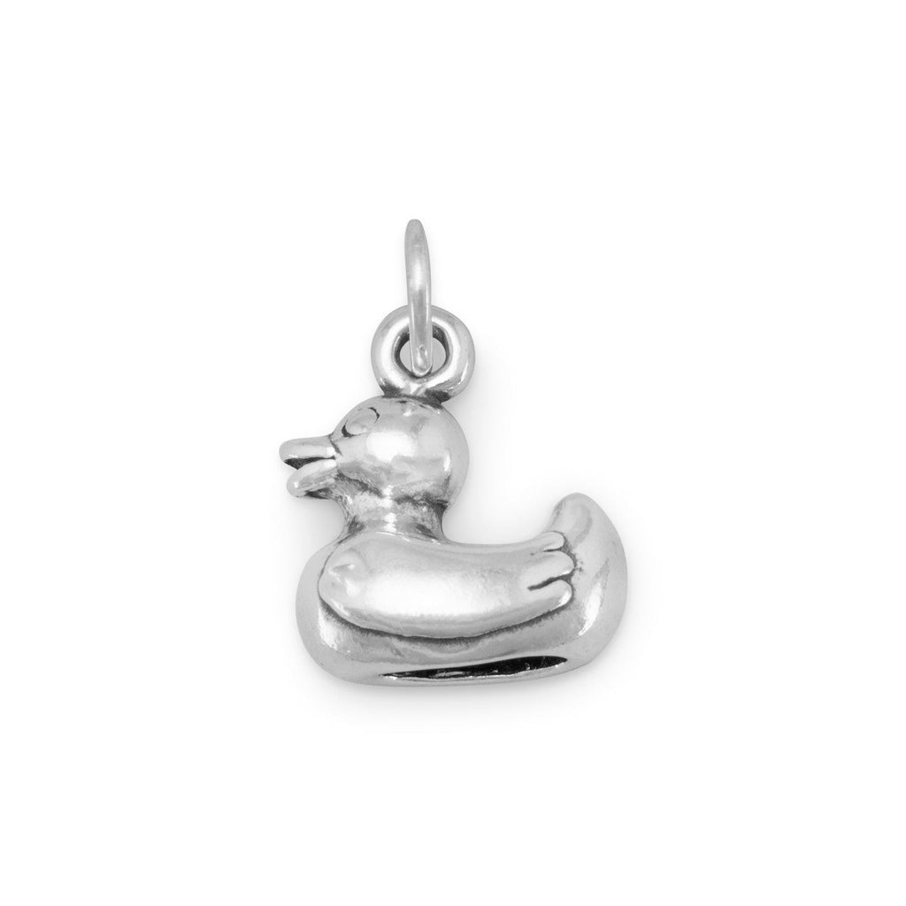 Oxidized 3D Rubber Duck Charm