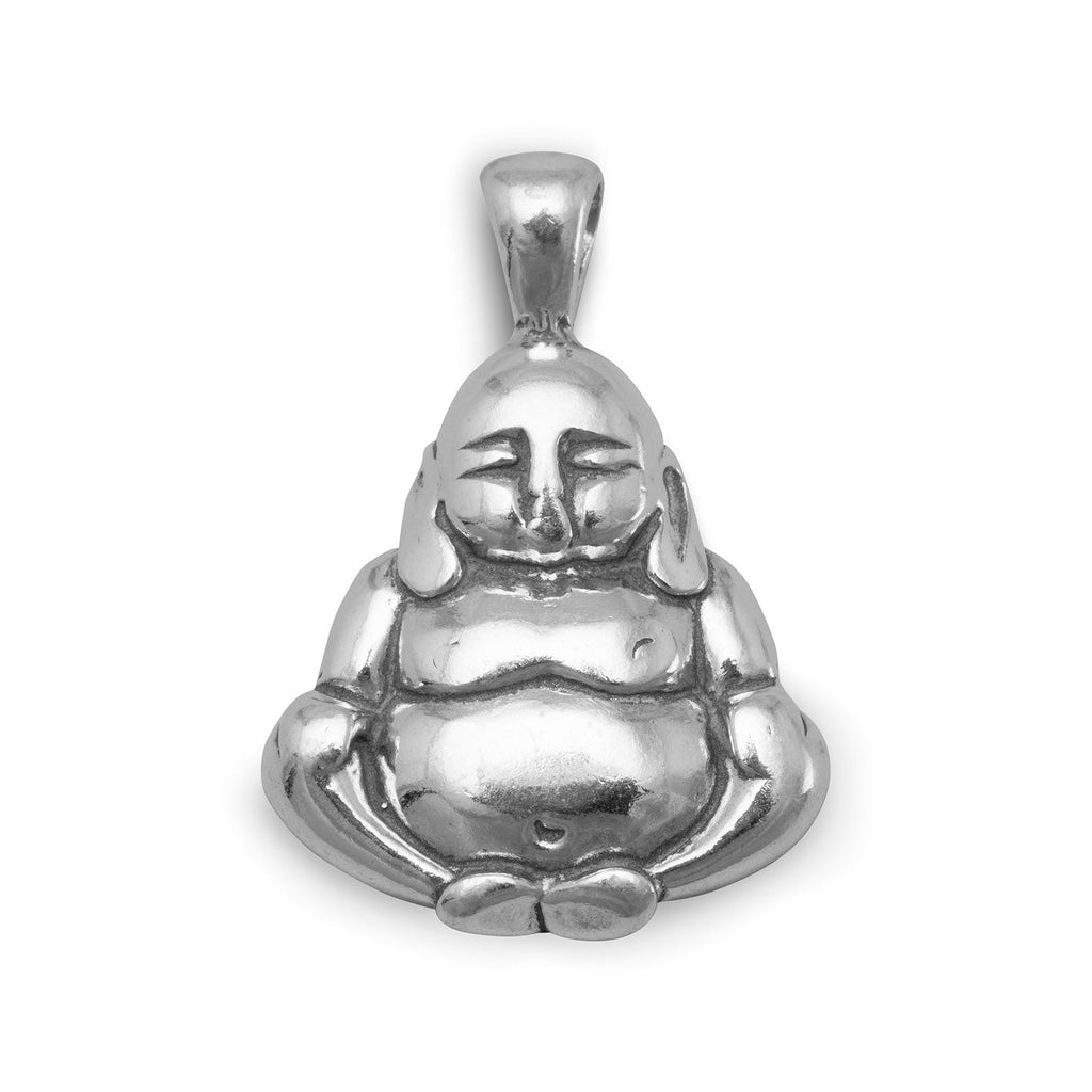 Oxidized Buddha Pendant