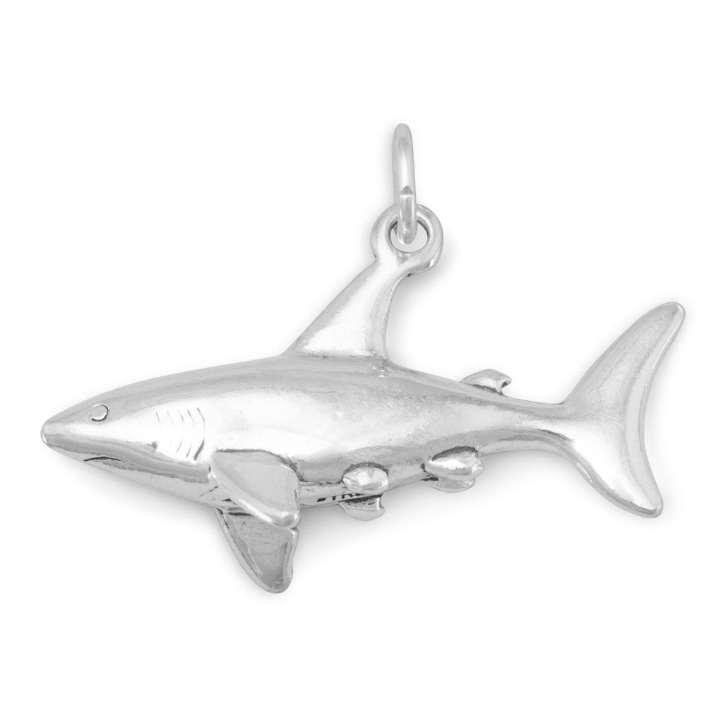 Seaside Sneakster! Oxidized 3D Shark Charm