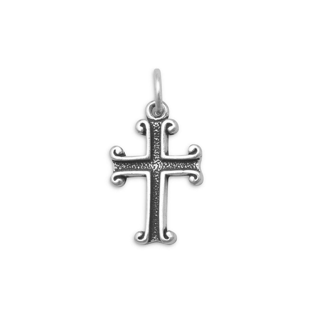 Oxidized Cross Charm