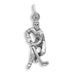 Oxidized 3D Hockey Player Charm