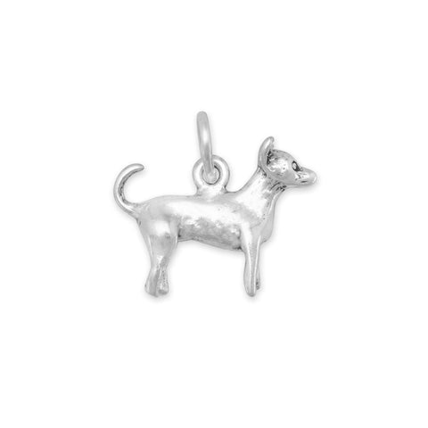 Oxidized 3D Chipper Chihuahua Dog Charm