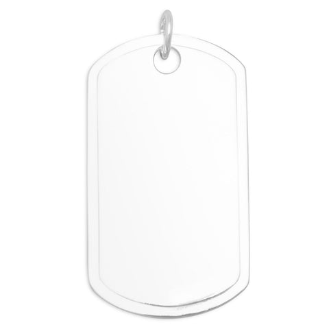 Engravable Dog Tag Pendant