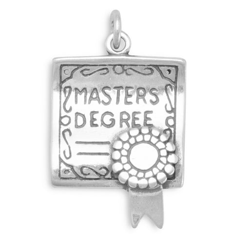 Oxidized Master's Degree Charm