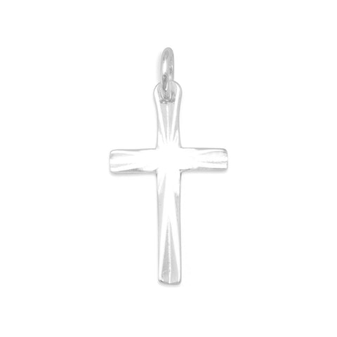 Diamond Cut Cross Pendant