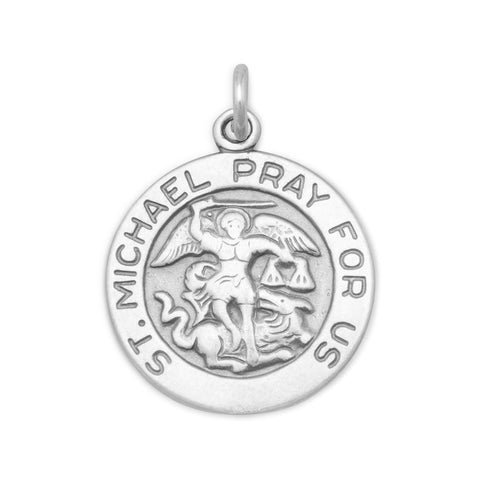 Oxidized St. Michael Charm