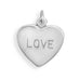 Oxidized "LOVE" Heart Charm