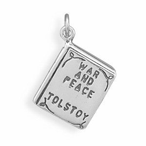 Oxidized War and Peace Book Charm