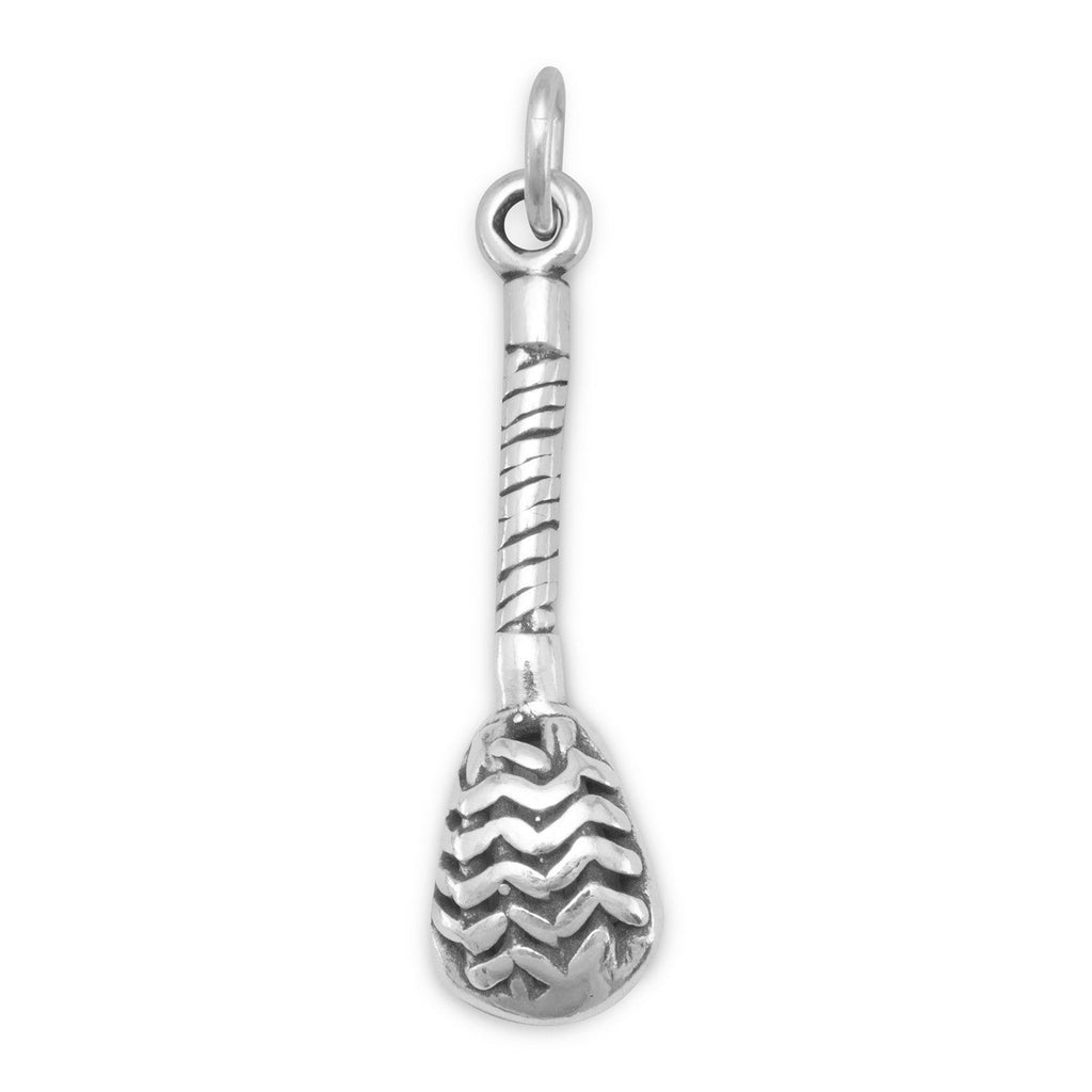 Oxidized 3D Lacrosse Stick Charm