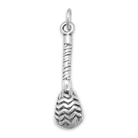 Oxidized 3D Lacrosse Stick Charm