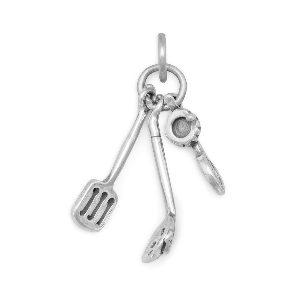 Oxidized 3D Utensil Charm