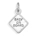 Oxidized "Baby on Board" Sign Charm