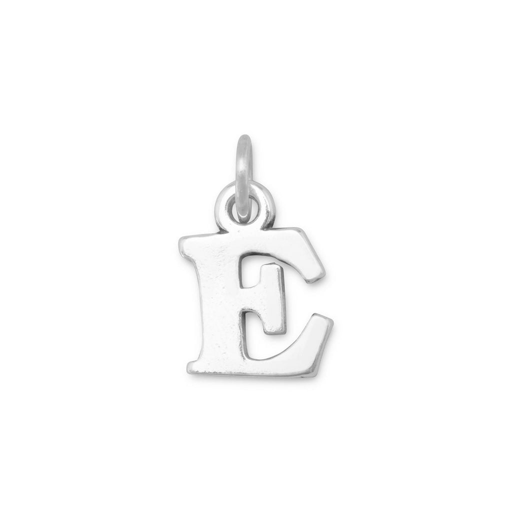 Oxidized Greek Alphabet Letter Charm - Epsilon