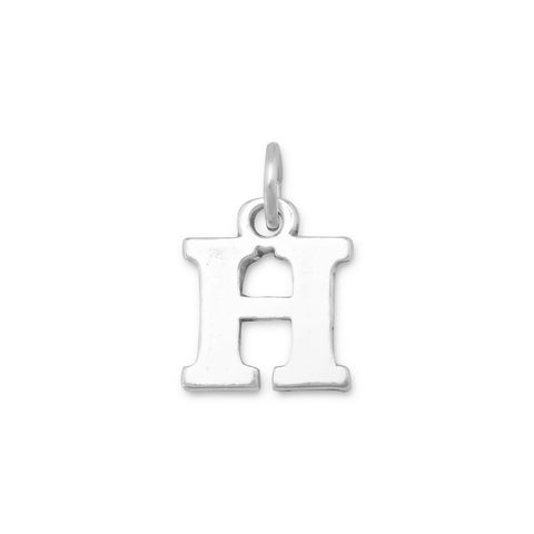 Oxidized Greek Alphabet Letter Charm - Eta