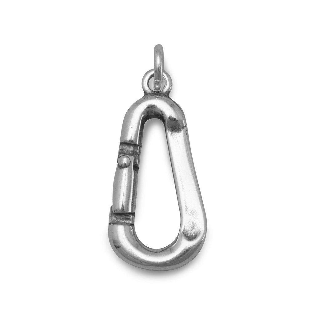 Oxidized 3D Carabiner Charm