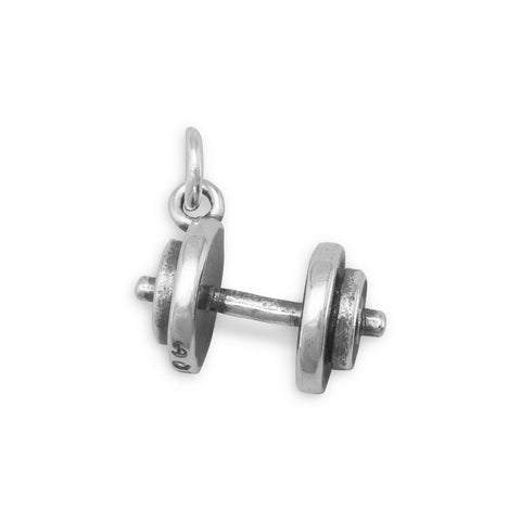 Oxidized 3D Dumbbell Charm