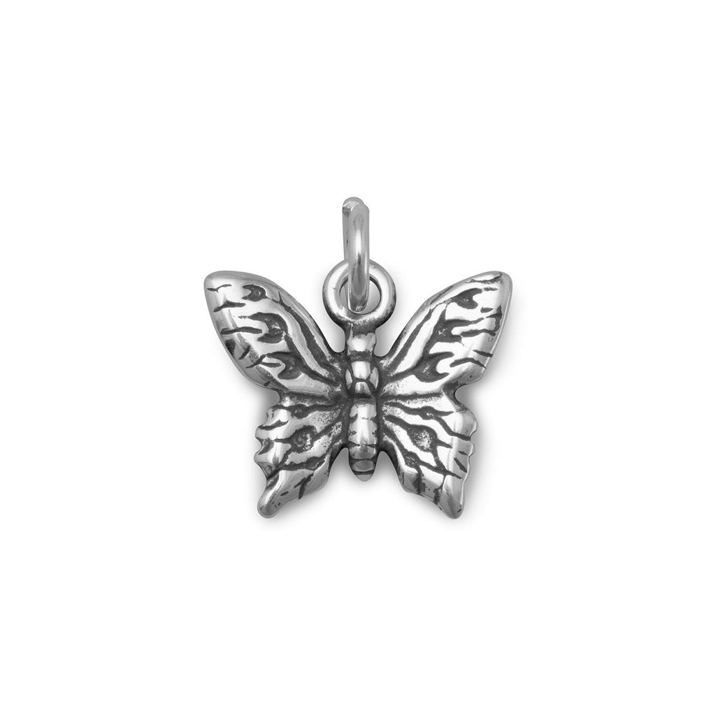 Oxidized 3D Butterfly Charm