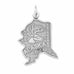 Oxidized Alaska State Charm