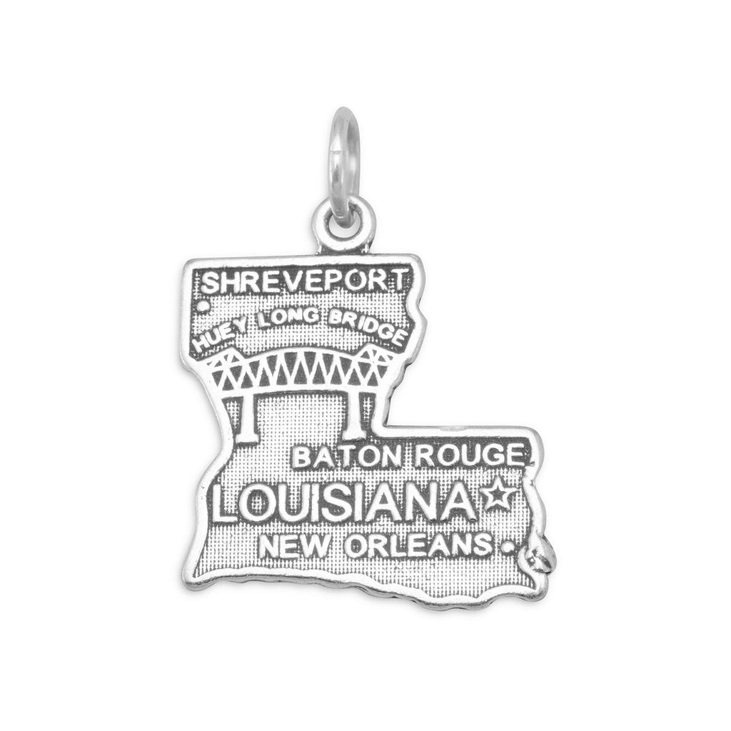 Oxidized Louisiana State Charm