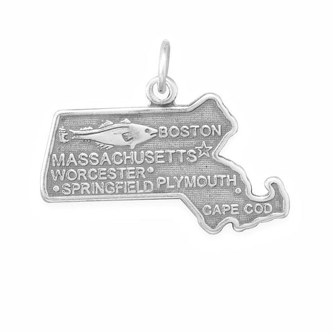 Oxidized Massachusetts State Charm