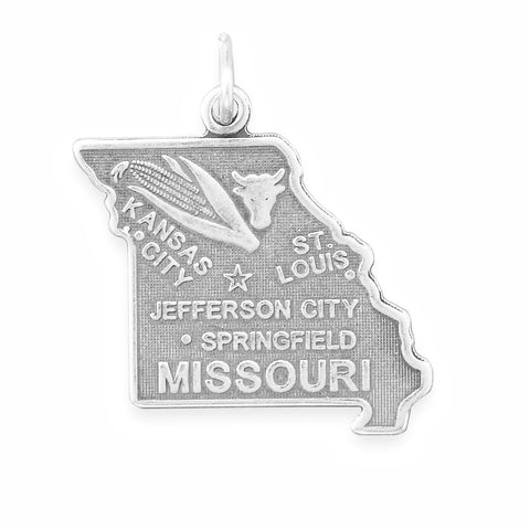 Oxidized Missouri State Charm