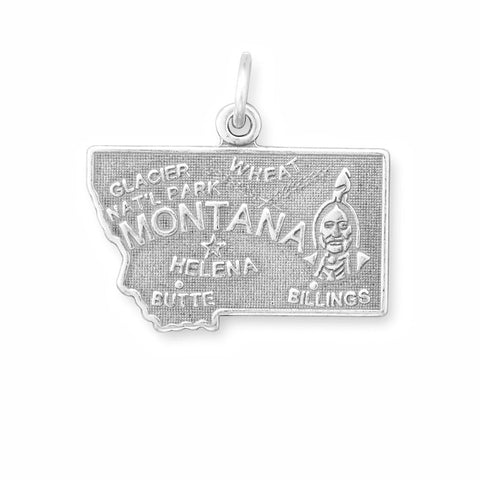 Oxidized Montana State Charm