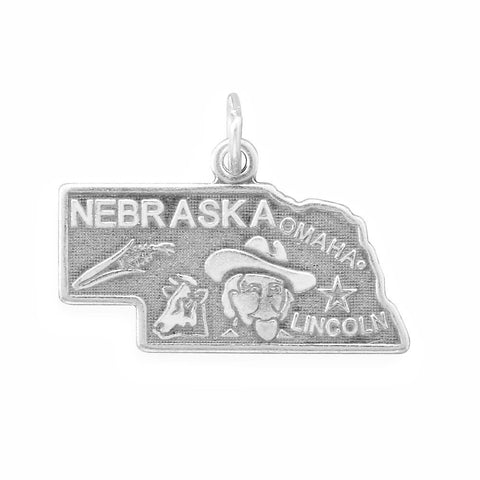 Oxidized Nebraska State Charm