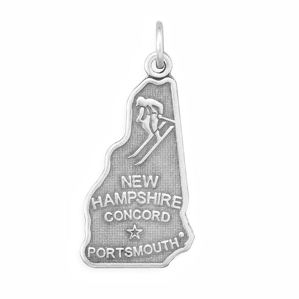 Oxidized New Hampshire State Charm