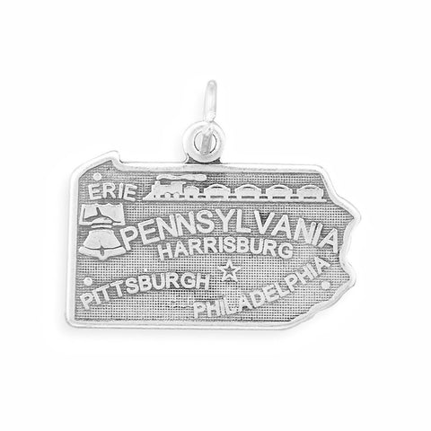 Oxidized Pennsylvania State Charm