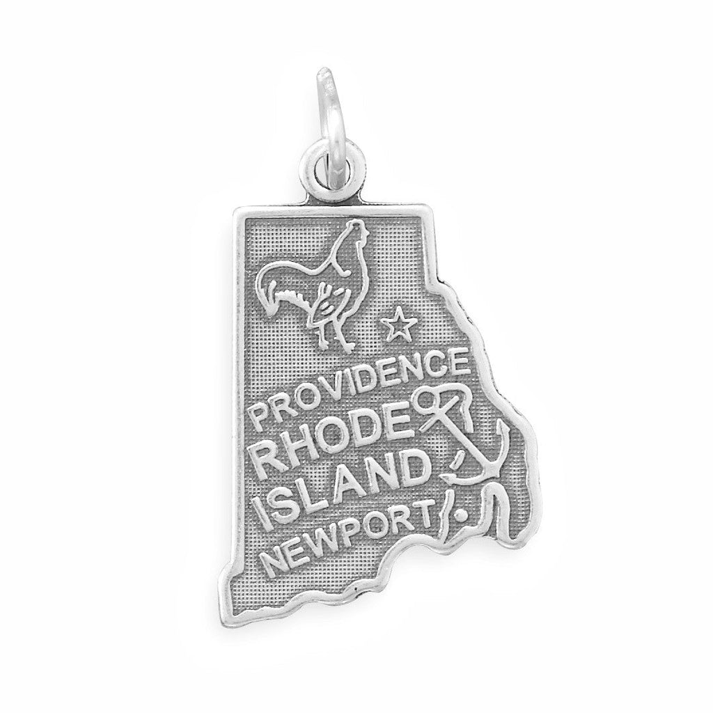 Oxidized Rhode Island State Charm